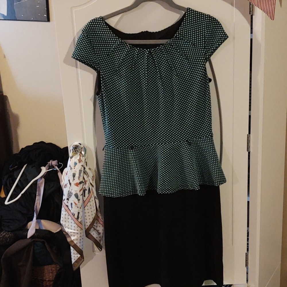 Connected apparel 60's mod pin up dress aqua